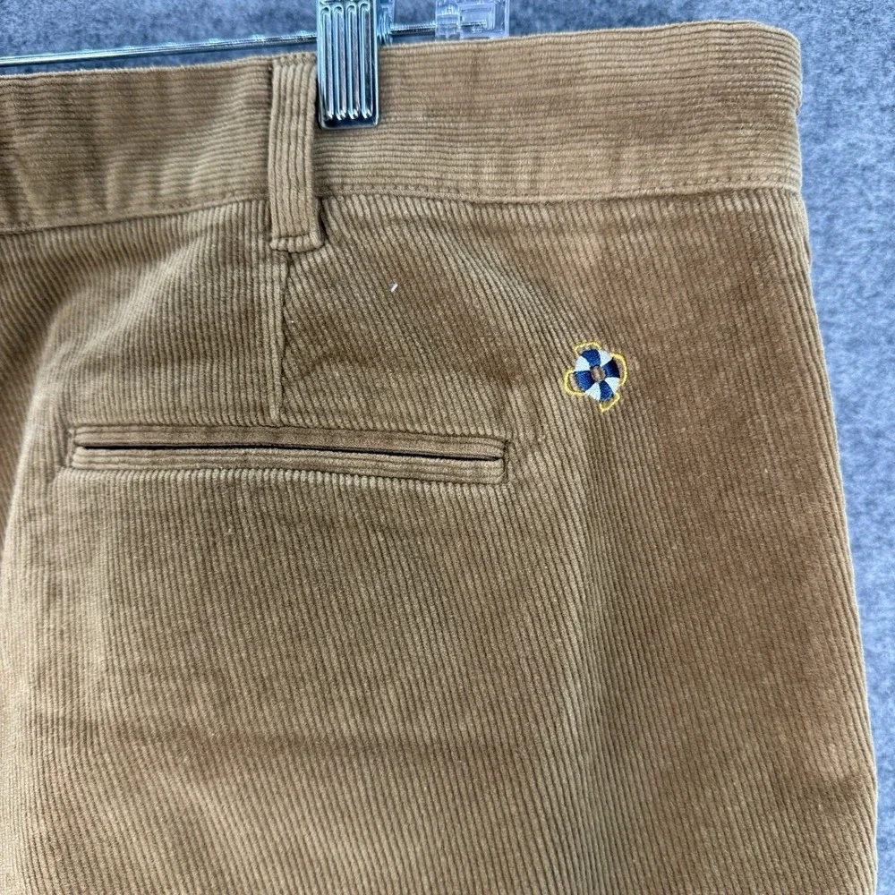 Castaway Nantucket Island Mens 42x30 Brown Tan Pinwale Corduroy Pants‎ Preppy